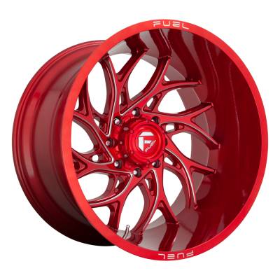 Fuel Wheel - 24 x 14  FUEL 1PC RUNNER CANDY RED MILLED - 6X5.5 - 4.55 BS