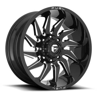 Fuel Wheel - 20 x 10  FUEL 1PC SABER GLOSS BLACK MILLED - 5X150 - 4.79 BS