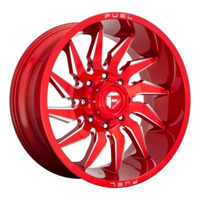 Fuel Wheel - 20 x 10  FUEL 1PC SABER CANDY RED MILLED - 5X150 - 4.79 BS