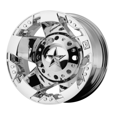 XD SERIES WHEELS - 16 x 6 XD  ROCKSTAR DUALLY CHROME REAR - 8X170 - -1.78" BS