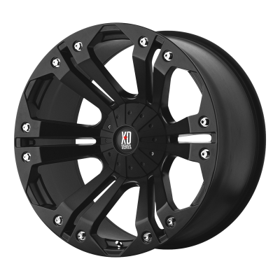 XD SERIES WHEELS - 20 x 10 XD  MONSTER MATTE BLACK - BLANK - 5.03" BS
