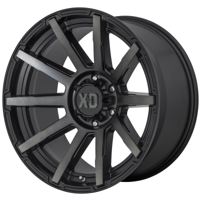 XD SERIES WHEELS - 20 x 9 XD  OUTBREAK SATIN BLACK W/ GRAY TINT - 5X150 - 5" BS