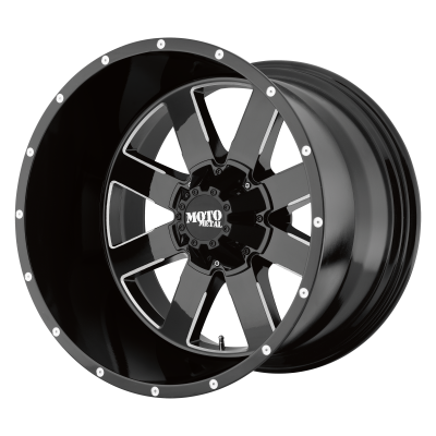 MOTO METAL - 17 x 10 MM MO962 GLOSS BLACK MILLED - 8X180
