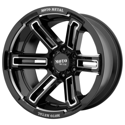 MOTO METAL - 20 x 9 MM RUKUS GLOSS BLACK MILLED - 5X5.0