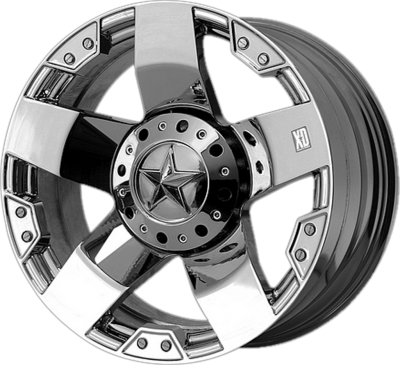 XD SERIES WHEELS - 20 x 10 XD  ROCKSTAR CHROME - 6X135/5.5 - 4.56" BS