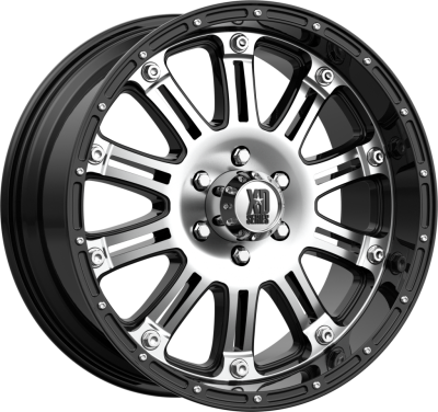 XD SERIES WHEELS - 20 x 9 XD  HOSS GLOSS BLACK MACHINED - 6X5.5 - 6.18" BS