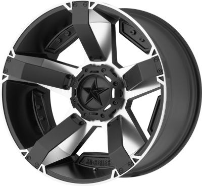 XD SERIES WHEELS - 17 x 8 XD  RS2 MATTE BLACK MACHINED W/ ACCENTS - 5X5.0/135 - 4.89" BS