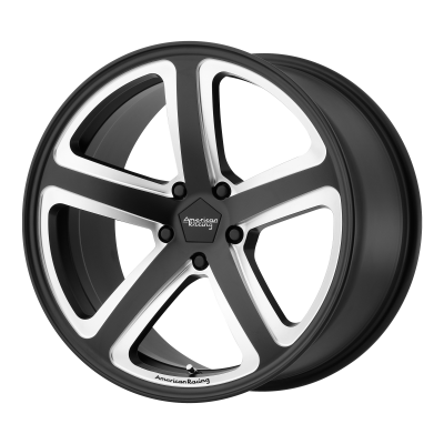 American Racing - 20 x 9 AR922 HOT LAP Satin Black Milled 5X120 - 5.98" BS