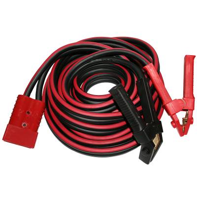 Bulldog Winch - Booster Cable Set 25 Ft 1/0 Gauge W/Clamps and Plug