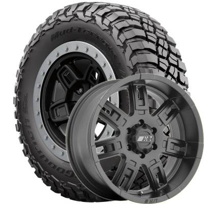 BF Goodrich - 35x12.50R15 BFG Mud Terrain KM3 on 15x8 M/T Sidebiter II