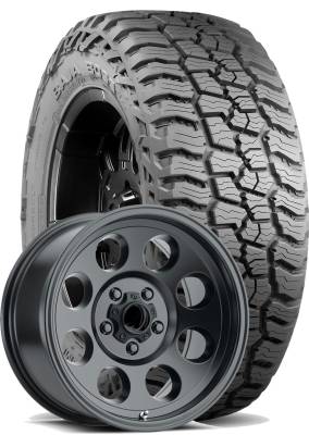 Mickey Thompson - LT315/70R17  M/T Baja Boss A/T on 17x9 Tracker III Black