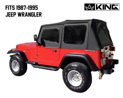 King 4WD - King 4WD Replacement Soft Top in Black Diamond - Wrangler YJ 1987-1995