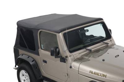 King 4WD - King 4WD Replacement Soft Top Without Upper Doors - Black Diamond - Wrangler TJ 1997-2006