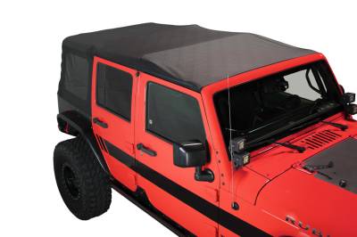 King 4WD - King 4WD Premium Replacement Soft Top, Black Diamond With Tinted Windows, Jeep Wrangler Unlimited JK 4 Door 2010-2018