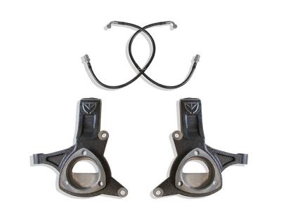 MaxTrac Suspension - MaxTrac Front Lift Spindles W/ Extended Brake Lines - 5" Lift Height 2016-2018 Chevrolet 1500 2WD MaxPro Kit (MaxTrac Shocks)