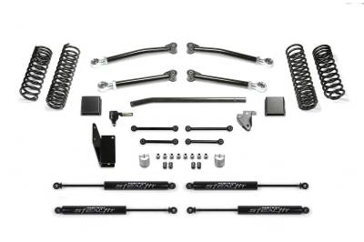 Fabtech - Fabtech K4167M 3" Trail Lift System w/Stealth Shocks - Jeep Gladiator JT