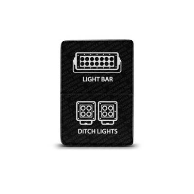CH4x4 - CH4x4 Small Dual Push Switch for Toyota – Lightbar & Ditch Lights Symbol