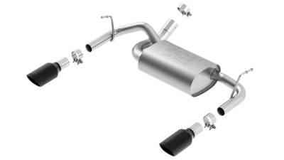 Borla Cat-Back Exhaust Jeep Wrangler 2012-2018 Atak Dual Exit Black Tips