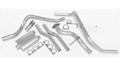 Dynomax - Dynomax 19309 Super Turbo Dual Rear Exit Cat-Back System - Chev/GMC 1999-2006 Std Cab 6' Bed