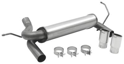 Dynomax - Dynomax 39510 Super Turbo Axle-Back System - Jeep Wrangler JK 2007-2018