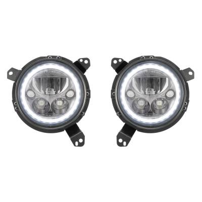Vision X Lighting - 18+ Jeep JL / '20+ Jeep Gladiator VX LED Headlight Kit - Black Chrome | White Halo