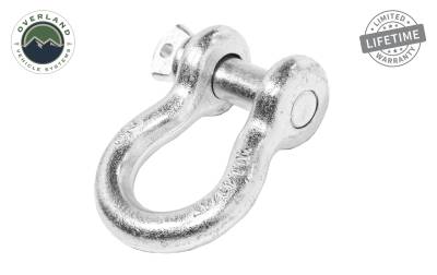 Overland Vehicle Systems - OVS Recovery  Shackle 3/4" 4.75 Ton - Zinc