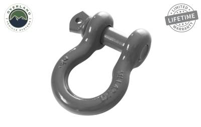 Overland Vehicle Systems - OVS Recovery  Shackle 3/4" 4.75 Ton - Grey