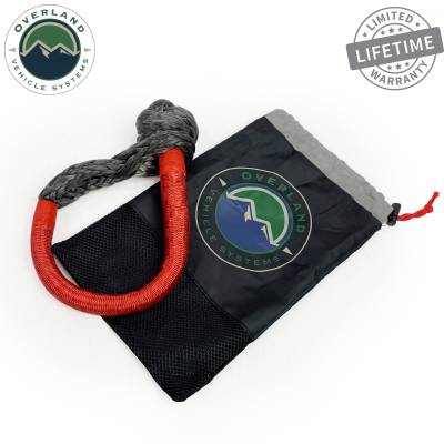 Overland Vehicle Systems - OVS Recovery Soft Shackle 5/8" 44,500 lb. With Loop & Abrasive Sleeve - 23" With Storage Bag