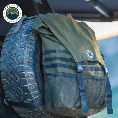 Overland Vehicle Systems - Extra Large Trash Bag Tire Mount - #16 Waxed Canvas