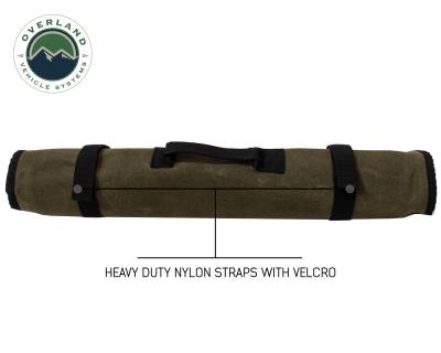 Overland Vehicle Systems - Rolled Bag Socket With Handle And Straps - #16 Waxed Canvas