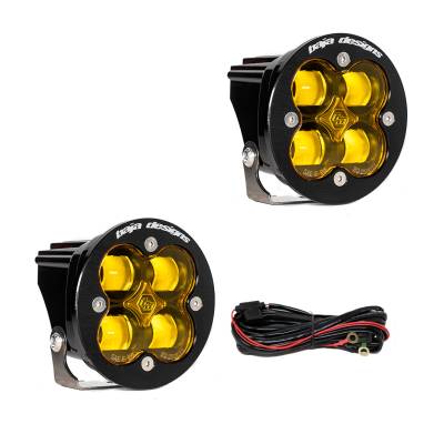 Baja Designs - Baja Designs Squadron-R SAE Pair LED Spot Amber