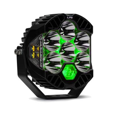 Baja Designs - Baja Designs LP6 Pro LED Auxiliary Light Pod Light Pattern Driving/Combo Green Backlight