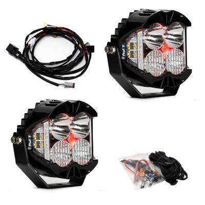 Baja Designs - Baja Designs LP4 Pro LED Auxiliary Light Pod Pair Light Pattern Driving/Combo Red Backlight