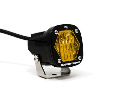 Baja Designs - Baja Designs S1 Amber Wide Cornering LED Light with Mounting Bracket Single