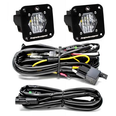 Baja Designs - Baja Designs LED Light Pods S1 Pair Wide Cornering LED Flush Mount Backup Kit