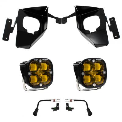 Baja Designs - Baja Designs Silverado 1500 Fog Pocket Kit 16-18 Squadron SAE Amber