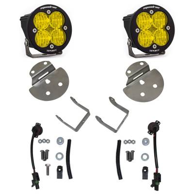Baja Designs - Baja Designs Squadron-R Sport Fog Pocket Kit - 15-19 Colorado/Canyon / Silverado/Sierra 2500HD/3500HD (Wide Cornering; Amber)