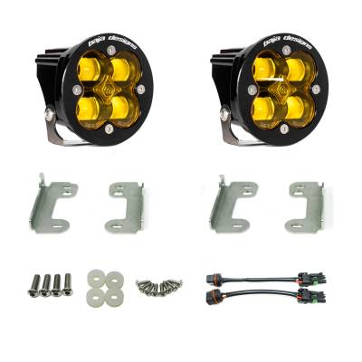 Baja Designs - Baja Designs Jeep Fog Lights Squadron-R SAE Amber LED 07-18 Wrangler JK Fog Pocket Kit Baja Design