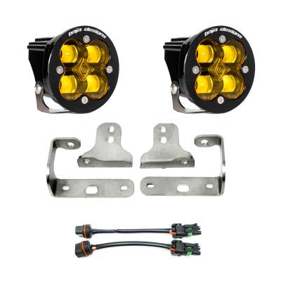 Baja Designs - Baja Designs Jeep JL Fog Light Squadron-R SAE 18-Pres Wrangler JL Sport/Sport-S Fog Pocket Kit Amber