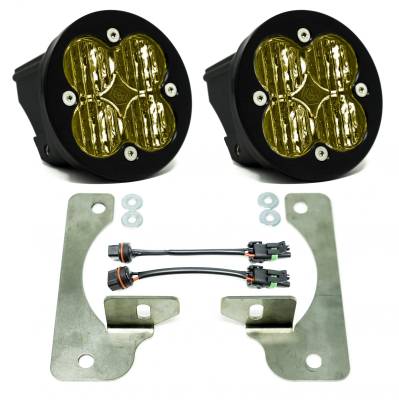 Baja Designs - Baja Designs Jeep JL Fog Light Squadron-R 18-Pres Wrangler JL Rubicon Fog Pocket Kit Amber