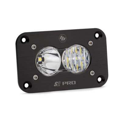 Baja Designs - Baja Designs LED Work Light Flush Mount Clear Lens Driving Combo Pattern S2 Pro