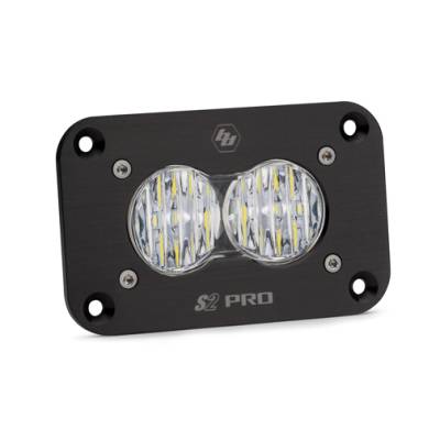 Baja Designs - Baja Designs LED Work Light Flush Mount Clear Lens Wide Cornering Pattern S2 Pro