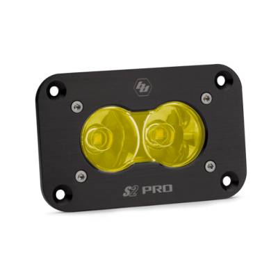 Baja Designs - Baja Designs LED Work Light Flush Mount Amber Lens Work/Scene Pattern S2 Pro