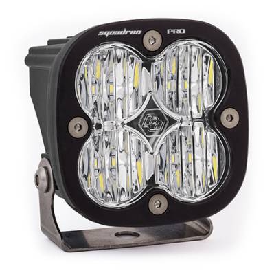 Baja Designs - Baja Designs LED Light Pod Black Clear Lens Wide Cornering Pattern Squadron Pro