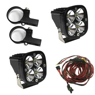 Baja Designs - Baja Designs LED Light Pods Kit W/Horiz Mounts 2.00 Inch Harness Squadron Pro