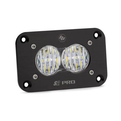 Baja Designs - Baja Designs LED Work Light Clear Lens Wide Cornering Pattern Flush Mount Each S2 Sport