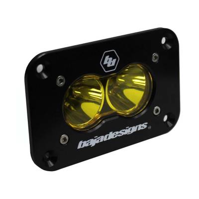 Baja Designs - Baja Designs LED Work Light Amber Lens Spot Pattern Flush Mount Each S2 Sport