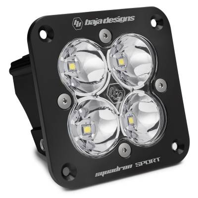 Baja Designs - Baja Designs Flush Mount LED Spot Clear Black Squadron Sport