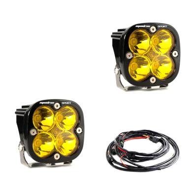 Baja Designs - Baja Designs LED Light Pods Amber Lens Spot Pair Squadron Sport