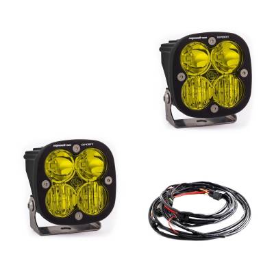 Baja Designs - Baja Designs LED Light Pods Amber Lens Driving/Combo Pair Squadron Sport